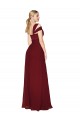 Best Soft Chiffon Sweetheart Sleeveless Burgundy Long Formal Evening Dress Canada