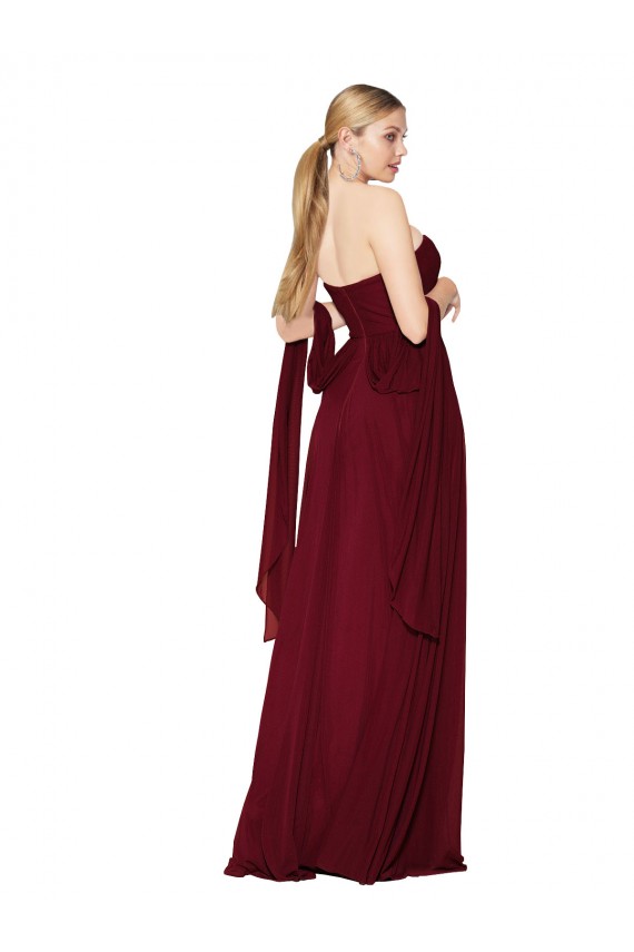 Best Soft Chiffon Sweetheart Sleeveless Long Formal Evening Gowns Canada