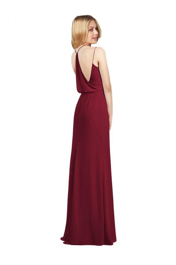 Best Soft Chiffon V-Neck Sleeveless Long Formal Dress Canada