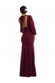 Best Stretch Crepe Bateau Neck Long Sleeves Open Back Long Formal Evening Dress Canada