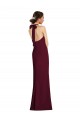 Best Stretch Crepe Halter Neck Sleeveless Open Back Long Semi Formal Evening Dress Canada