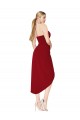 Best Stretch Crepe Sweetheart Sleeveless Knee Length High Low Evening Dress Canada