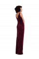 Best Stretch Velvet V-Neck Sleeveless Long Semi Formal Evening Dress Canada