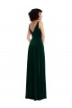 Best Stretch Velvet V-Neck Sleeveless V-Back Long Evening Gown Canada