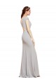 Best Stretch Crepe Boat Neck Sleeveless Open Back Long Formal Evening Dress Canada