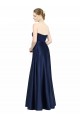 Best Stretch Satin Sweetheart Sleeveless Low Back Long Black Tie Evening Dress Canada
