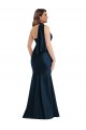 Best Silky Satin One Shoulder Sleeveless Dark Navy Long Formal Plus Size Evening Dress Canada