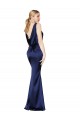 Best Stretch Satin Halter Neck Sleeveless Low Back Long Formal Evening Dress Canada