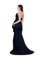 Best Stretch Crepe Strapless Sleeveless Low Back Sweep Train Semi Formal Evening Dress Canada