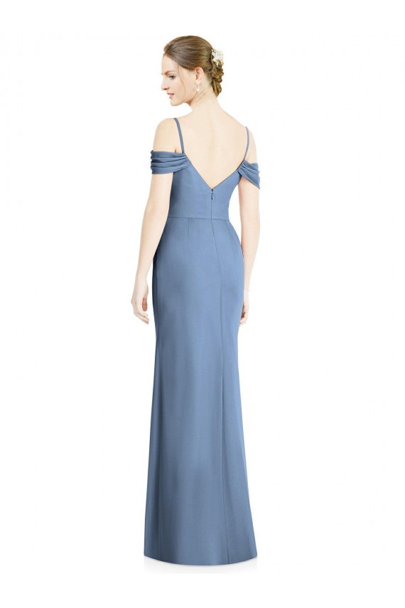 Best Soft Chiffon Off the Shoulder Cold Shoulder Open Back Long Formal Evening Dress Canada