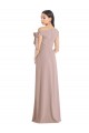 Best Stretch Crepe Off the Shoulder Sleeveless Dusty Pink Long Formal Evening Dress Canada