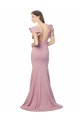 Best Stretch Crepe Round Neck Flutter Sleeves V-Back Sweep Train Formal Evening Dress Canada