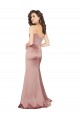 Best Silky Satin V-Neck Sleeveless V-Back Long Black Tie Evening Dress Canada