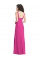 Best Stretch Crepe Square Neck Sleeveless Low Back Long Semi Formal Evening Dress Canada