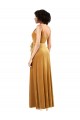 Best Stretch Velvet V-Neck Sleeveless V-Back Long Black Tie Evening Dress Canada