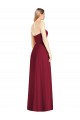 Best Soft Chiffon V-Neck Sleeveless Hot Pink Long Semi Formal Evening Dress Canada