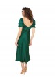 Best Silky Satin Sweetheart Short Sleeves Low Back Midi Length Formal Evening Dress Canada