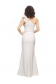 Best Stretch Crepe One Shoulder Sleeveless Ivory Long Formal Evening Dress Canada