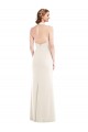 Best Stretch Crepe Halter Neck Sleeveless Low Back Long Semi Formal Evening Dress Canada
