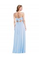 Best Soft Chiffon Spaghetti Straps Sleeveless Light Sky Blue Long Formal Evening Dress Canada