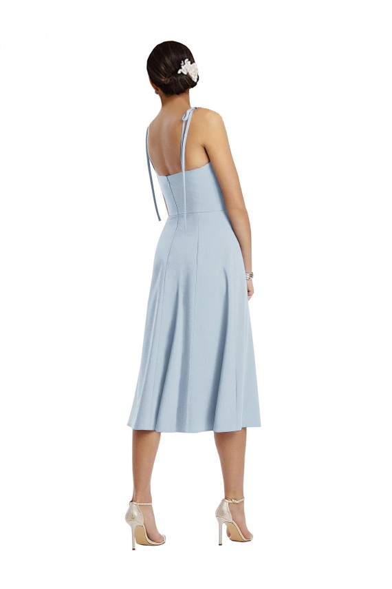 Best Stretch Crepe Sweetheart Sleeveless Midi Length Evening Dress Canada