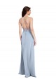 Best Stretch Crepe Halter Neck Sleeveless Open Back Sheath Long Formal Evening Dress Canada