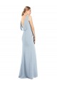 Best Stretch Crepe Bateau Neck Sleeveless Backless Long Semi Formal Evening Dress Canada