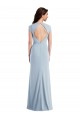 Best Stretch Crepe Cap Sleeves Open Back Long Formal Evening Dress Canada