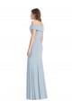 Best Stretch Crepe Off the Shoulder Sleeveless Trumpet Long Formal Dress Canada