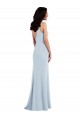 Best Stretch Crepe Spaghetti Straps Sleeveless V-Back Long Formal Dress Canada