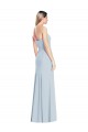 Best Stretch Crepe Sweetheart Sleeveless Low Back Light Sky Blue Long Formal Dress Canada