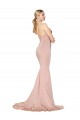 Best Stretch Crepe Sweetheart Sleeveless Low Back Long Formal Dress Canada