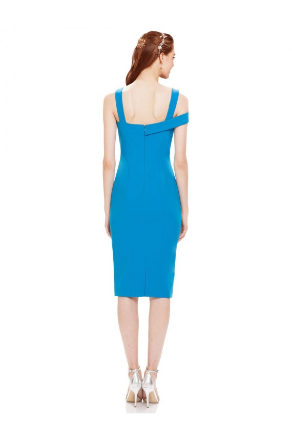 Best Stretch Crepe Sleeveless Cocktail Length Formal Evening Dress Canada