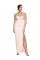 Best Stretch Satin Cowl Neck Sleeveless Low Back Long Formal Evening Dress Canada