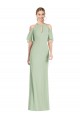 Best Soft Chiffon Halter Neck Cold Shoulder Long Semi Formal Evening Dress Canada