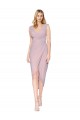 Best Soft Chiffon V-Neck Sleeveless V-Back Primrose Cocktail Length High Low Evening Dress Canada
