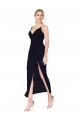 Best Soft Chiffon V-Neck Sleeveless V-Back Knee Length Formal Evening Dress Canada