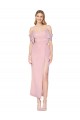 Best Soft Chiffon Off the Shoulder Cold Shoulder Knee Length Formal Evening Dress Canada