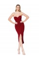 Best Stretch Crepe Sweetheart Sleeveless Knee Length High Low Evening Dress Canada