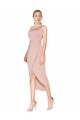 Best Stretch Crepe One Shoulder Sleeveless Knee Length Formal Dress Canada