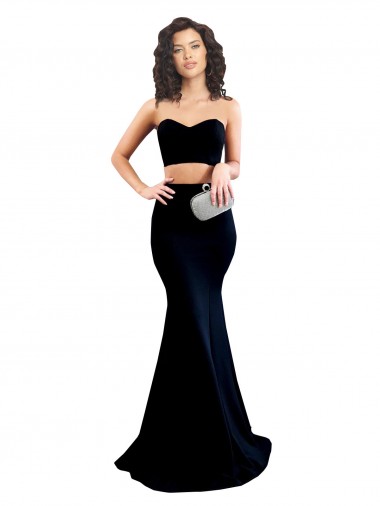 Best Stretch Crepe High Neck Sleeveless Low Back Long Formal Evening Dress Canada