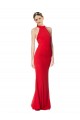 Best Stretch Crepe Halter Neck Sleeveless Long Mermaid Evening Dress Canada