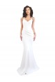 Best Stretch Crepe Spaghetti Straps Sleeveless Low Back Long Black Tie Evening Dress Canada