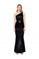 Best Sequin One Shoulder Sleeveless Black Long Formal Evening Dress Canada