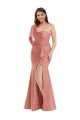 Best Silky Satin One Shoulder Sleeveless Long Black Tie Plus Size Evening Dress Canada