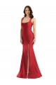 Best Silky Satin Square Neck Sleeveless Long Formal Plus Size Evening Dress Canada