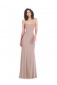 Best Stretch Crepe Sweetheart Sleeveless Dusty Pink Long Formal Dress Canada