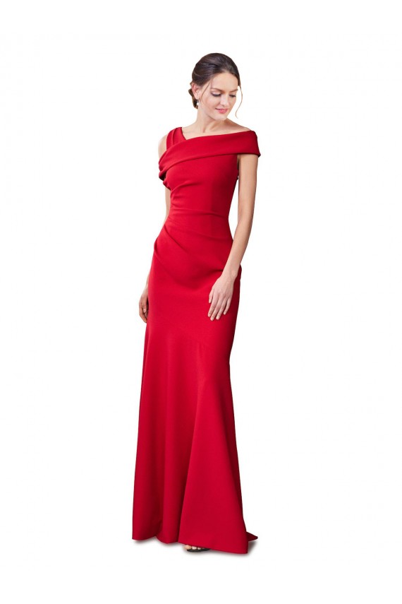 Best Stretch Crepe Sleeveless Long Formal Evening Dress Canada