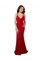 Best Lace V-Neck Sleeveless Open Back Long Formal Dress Canada