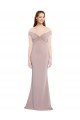 Best Stretch Crepe Off the Shoulder Sleeveless Keyhole Back Long Formal Evening Dress Canada